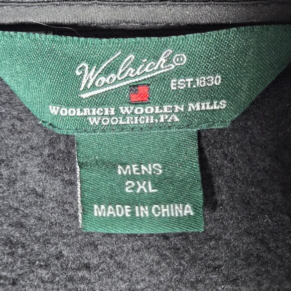 Woolrich Fleece Vest Mens 2XL Black Outdoor Core Zip Front Warm Winter Layer - Picture 6 of 12